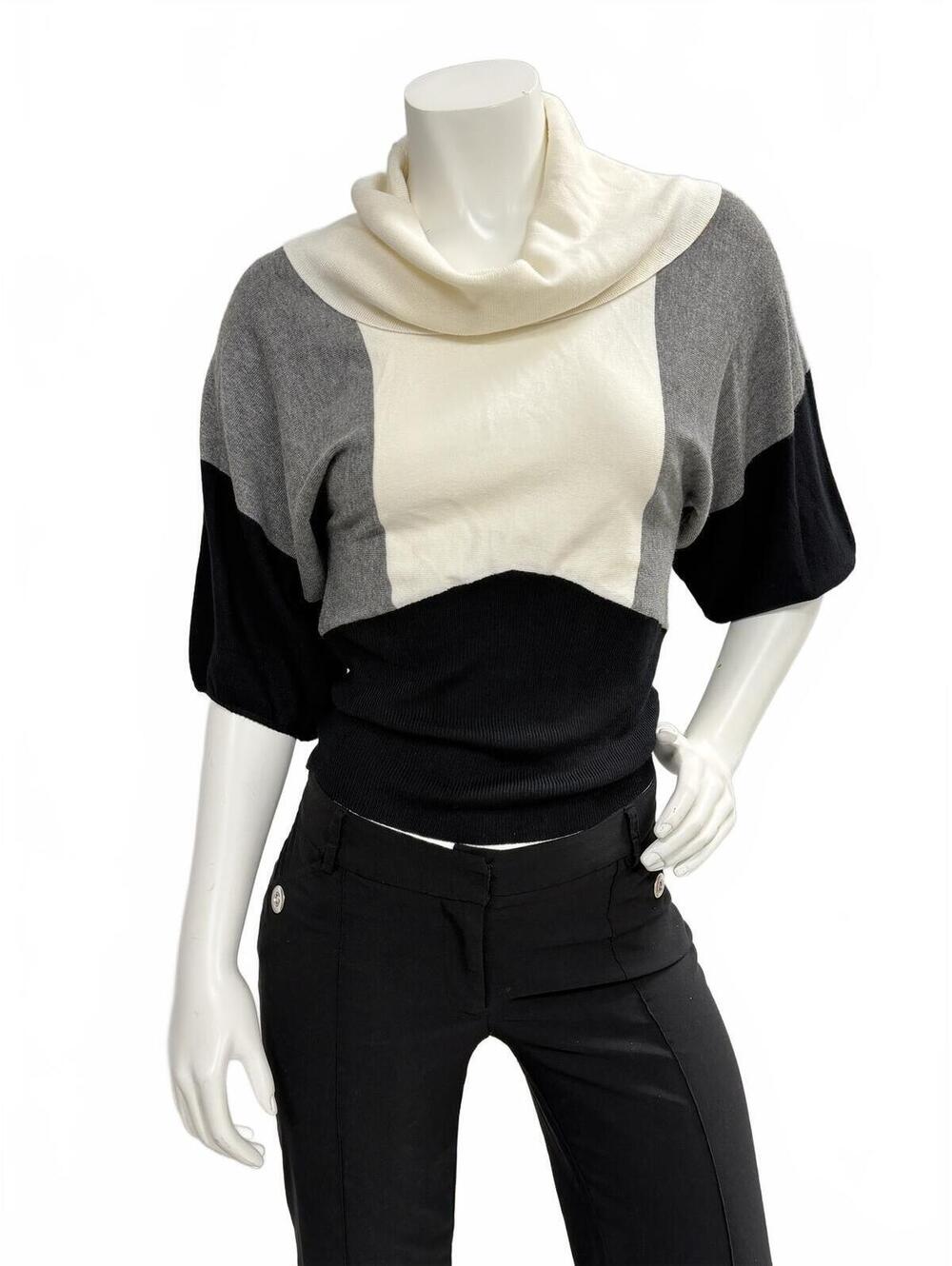Sharagano Petite Colorblock Cowl Neck Top Women’s PS